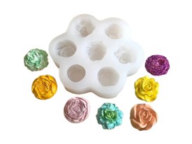Molde silicona blanca 7 flores